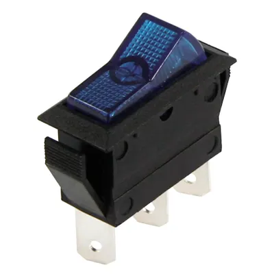 Produktbild von Kfz-Schalter McPower, 3-polig, 12V-250V/20A, blau, Stellungen: EIN/EIN