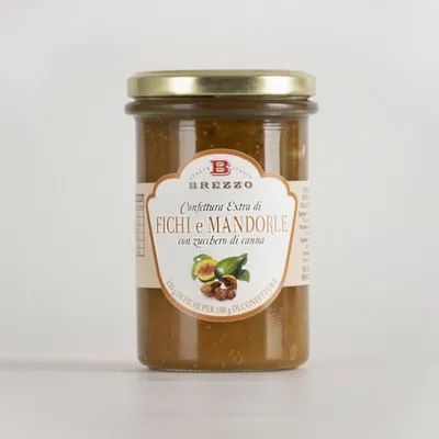 Obrázok produktu pre Extra figový džem s mandľami, 350 g (120 g ovocia na 100 g džemu)