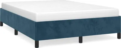 Obrázek produktu pro vidaXL Rám postele bez matrace tmavě modrý 140x190 cm sametový