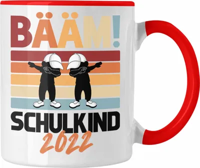 Produktbild von Trendation - Einschulung Jungs Geschenk für Schultüte Füllung Tasse Schulstart 1. Schultag Schuleinführung Schulanfang Geschenkidee Schulkind Junge (Rot)