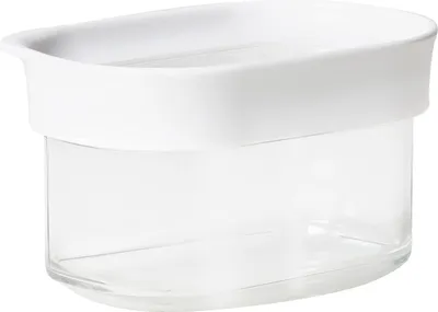 Produktbild von emsa Trockenvorratsdose OPTIMA rechteckig 0,18 Liter transparent/weiß