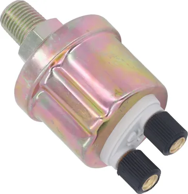 Productafbeelding van Druksensor voor olie, 1/4 NPT, 0 tot 10 bar. Transducer voor het meten van de oliedruk in dieselgeneratoren van VDO, met glanzende, dubbele aansluiting