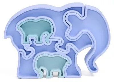 Immagine prodotto di Petikids Puzzle 3D in silicone con elefante blu