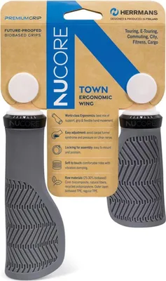 Immagine prodotto di Manopole HERRMANS Nucore Town Wave 130/90 mm, Ø 22 mm, grigio, DD48 BL+AR