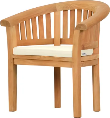Produktbild von Sesselauflage Sitzauflage Havana weiß 57 x 43 cm als hochwertiges Polster für Bananensessel waschbares & UV-stabiles Kissen für Gartensessel