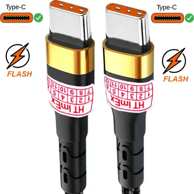Produktbild von USB C Ladekabel USB Typ C Nylon kabel für Samsung Huawei Handy Schnellladekabel