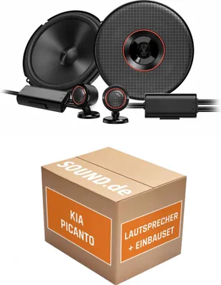 Produktbild von Lautsprecher Boxen Einbaupaket vorne JBL Club3 64CTP passend für KIA Picanto Typ TA | 2x Tief-Mitteltöner mit integriertem Hochtöner 210W MAX