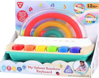 Produktbild von Playgo Keyboard Spielzeug Regenbogen Interaktiv Bunt Musik
