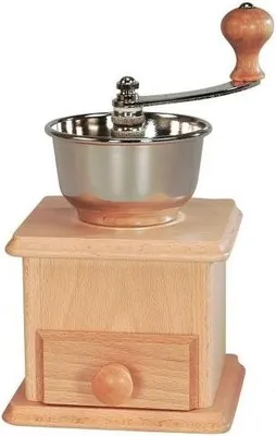 Produktbild von Kaffeemühle 1932, dunkel gebeiztes Buchenholz, präziser Mahlgrad für Espresso & French Press