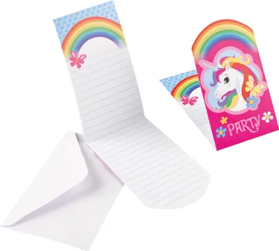 Produktbild von 8 Einladungskarten Einhorn