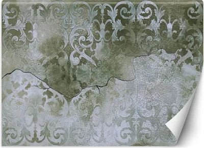 Produktbild von Vlies fototapete Grünes Vintage-Ornament 150x105 cm Feeby Grün inkl. Kleber einfache Montage