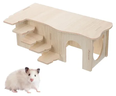 Zdjęcie produktu dla Drewniany domek dla chomika i innych małych zwierząt