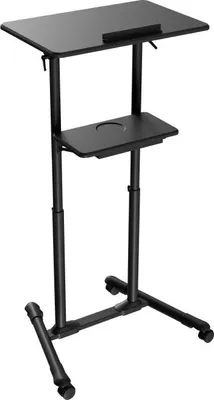 Zdjęcie produktu dla Gembird TVS-DESK-01-BK, Czarny, 20 kg, 1110 - 1345 mm, MDF, Kształt prostokątny, 530 mm
