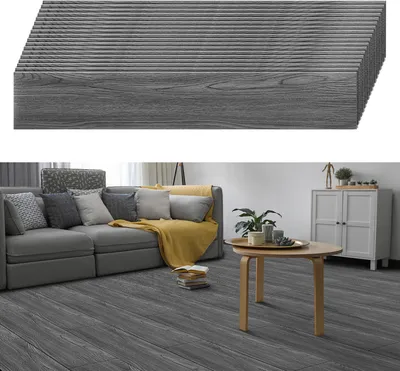 Produktbild von TolleTour Vinyl Laminat 2.51m² Selbstklebend Grau 18 Nachbildung Dielen Design Bodenbelag gefühlsecht