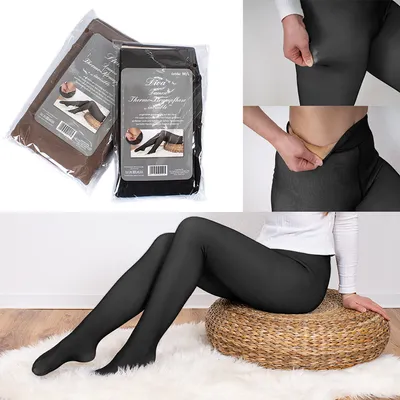 Da Thermostrumpfhose Strumpfhose Warm gefüttert Thermo Fleece M/L