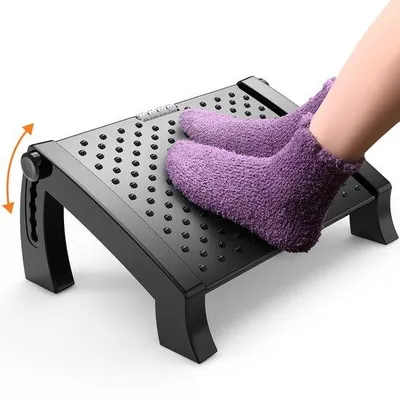 Produktbild von Ergonomische Bürostuhl-Fußstütze mit verstellbarer Höhe - Bürostuhl-Fußstütze für Büro und Homeoffice mit Massagefunktion