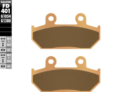 Produktbild von Bremsbeläge Kh412 Sintermetallic (Gold) Für Suzuki An 250/400/650 Hinten Motorroller