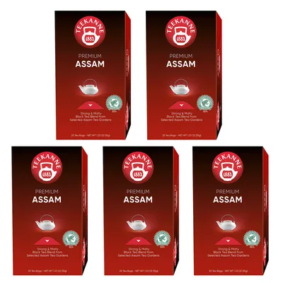 Produktbild von Teekanne Premium Assam Schwarztee kräftig und malzig 35g 5er Pack
