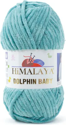 Produktbild von Himalaya Dolphin Baby Wolle 80354 Türkis Patina – Weiches & Dickes Polyester Garn – Perfekt für Häkeln, Stricken & Amigurumi