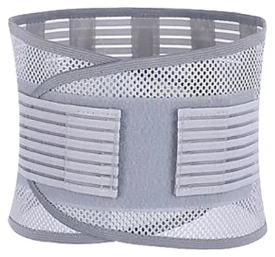 Immagine prodotto di Supporto lombare, supporto a 360°, compressione regolabile, colore grigio, taglia L