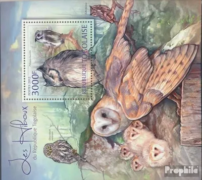 Produktbild von Briefmarken Togo 2012 Mi Block 702 (kompl. Ausgabe) postfrisch Eulen (Ptilopsis leucotis)