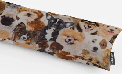 Produktbild von SCHÖNER LEBEN. Zugluftstopper Digitaldr. Hunde Welpen braun weiß schwa Auswahl 130cm Länge