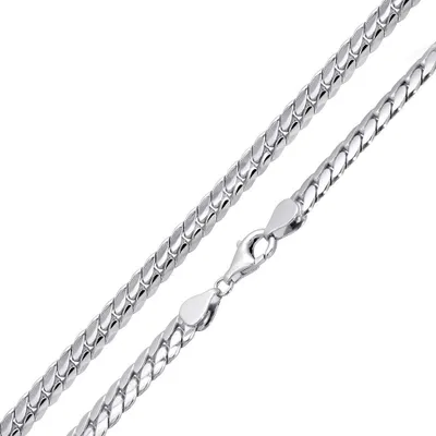 Produktbild von MATERIA by Matthias Wagner Panzerkette Damen Herren 925 Silber 6mm breit oval rhodiniert K48