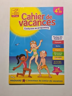 Image de Cahier de vacances, du CP au CE1, éd. 2017: 6-7 ans