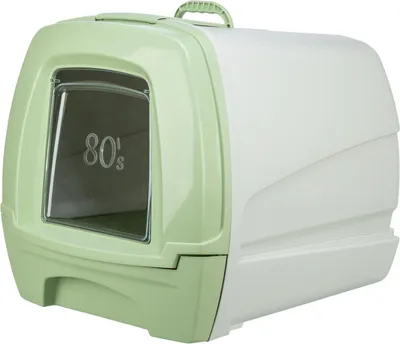 Produktbild von TRIXIE Katzentoilette EasyDraw mit Schublade und Aktivkohlefilter  - grau-grün - 46 × 48 × 57 cm