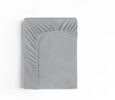 Immagine prodotto di Sleeptime Velvet, lenzuolo matrimoniale grigio 180 x 200 cm