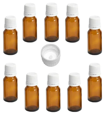 Braune Tropfflaschen aus Glas, 5 ml, mit Tropfer und Schraubverschluss