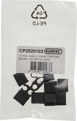 Obrázek produktu pro Elvedes Duo 4,1/5,0 mm kabelová svorka 10 kusů černá černá jedna velikost