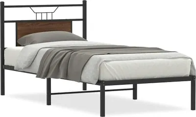 Zdjęcie produktu dla vidaXL Rama łóżka bez materaca dąb brązowy 90x190 cm materiał drewnopochodny