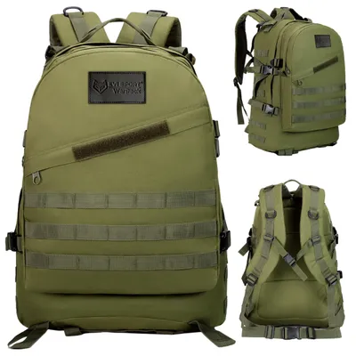 Produktbild von Taktischer Militär Rucksack 20-40L, Outdoor Trekkingrucksack Army Green, Kompakt & Robust für Wandern, ASG & Sport, EVI SPORT Warpack Grün