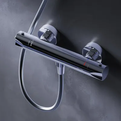 Productafbeelding van AM.PM Thermostatische badkraan, chroom, badkraan, badmengkraan, douchekraan, douche, thermostaatkraan voor bad, thermostaatkraan voor bad