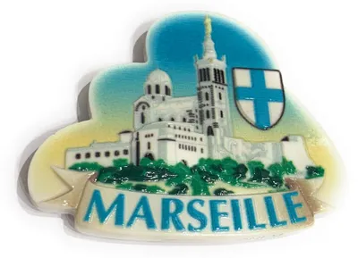 Dekorativer Magnet Marseille, rechteckig, 1 Stück