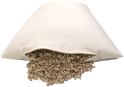 Produktbild von Bio Dinkelspelzkissen 40x80cm, Bio-Flanell + Bio Füllung, direkt befüllt