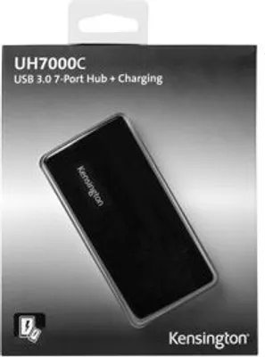 Zdjęcie produktu dla Kensington 7-portowy koncentrator USB 3.0 z ładowarką, USB 3.2 Gen 1 (3.1 Gen 1) Type-A, USB 3.2 Gen 1 (3.1 Gen 1) Type-A, 5000 Mbit/s, Czarny, Chiny, Apple iPad 4, iPad Air, iPad mini