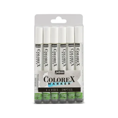 Produktbild von Pebeo Colorex Nachfüllbare leere Marker, (6er-Pack)