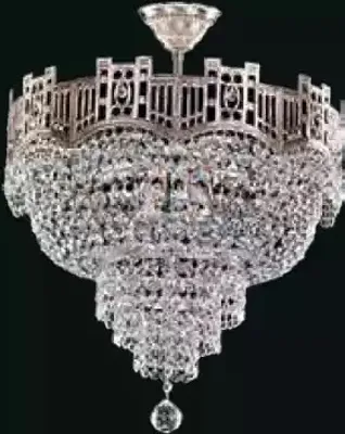 Produktbild von Deckenleuchter Luxus Kronleuchter Deckenlampe Lüster Silber Kristall Lampe