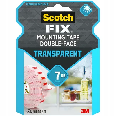 Productafbeelding van Scotch 7100261816 Scotch FIX™ TRANSPARENT doppelseitiges Klebeband 19,0 mm x 1,5 m, 1 Rolle