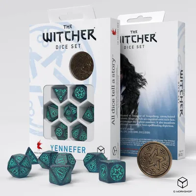 Produktbild von Q-workshop The Witcher Dice Set. Yennefer, Universal, Erwachsener & Kind, Unisex, Kunststoff, Navy, Türkis, Polen