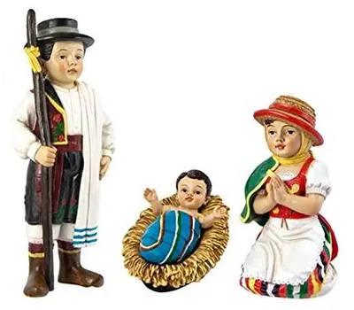Krippe aus Kunstharz, Kanarische Krippe, 15 cm