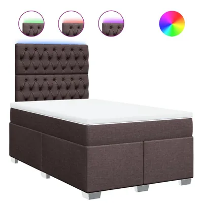 Produktbild von Boxspringbett mit Matratze Dunkelbraun 120x200 cm Stoff