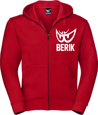Produktbild von Berik Classic Z Zip Hoodie, rot/weiß, S