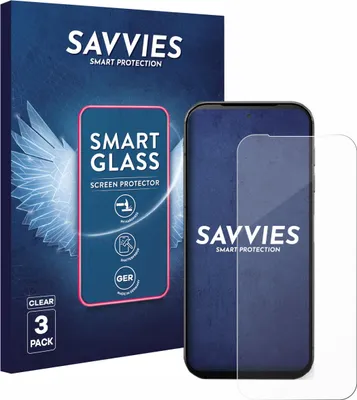 Produktbild von 3x Savvies Schutzglas Folie für Fairphone 5 9H Panzer Schutzfolie Glas Displayschutz klar transparent