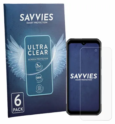 Produktbild von 6x Für Pax A6630 Schutzfolie Savvies Displayschutz Display Schutz Folie Klar Transparent