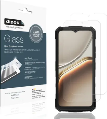 Image de 2x Protection ecrán pour DOOGEE Fire 5 Pro mat Verre souple Film Protecteur 9H dipos