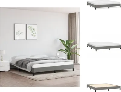 Produktbild von vidaXL Bettgestell Dunkelgrau 180×200 cm Stoff -  Betten & Bettgestelle