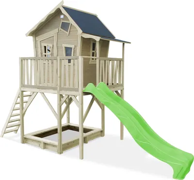 Produktbild von EXIT Crooky 750 houten speelhuis - grijsbeige